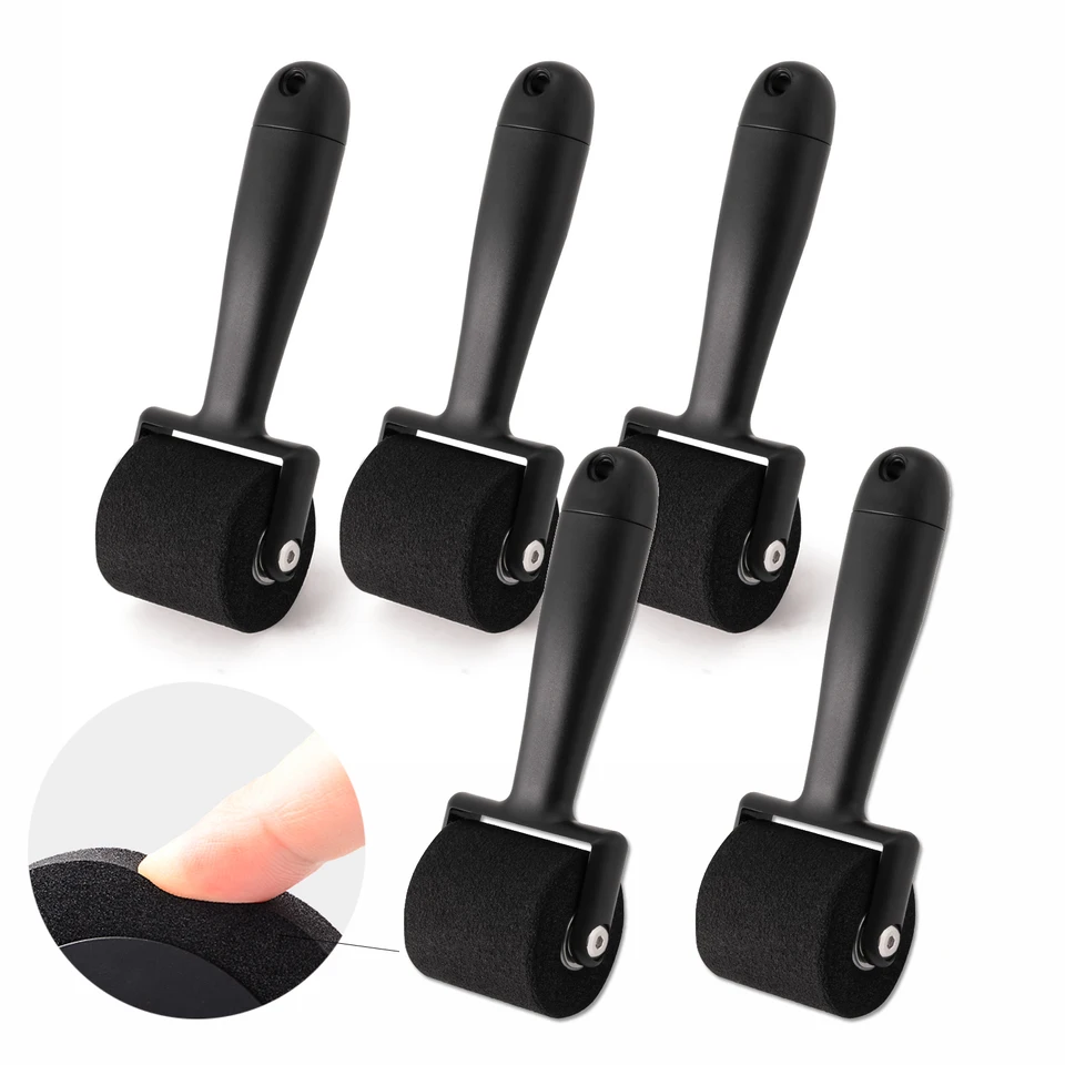 Foshio 5ks vkladanie valca/gumové koleso okenné okno Scroll Scroll Squeegee Vinyl Car Wrap Screen Film Applicator ručný náradie