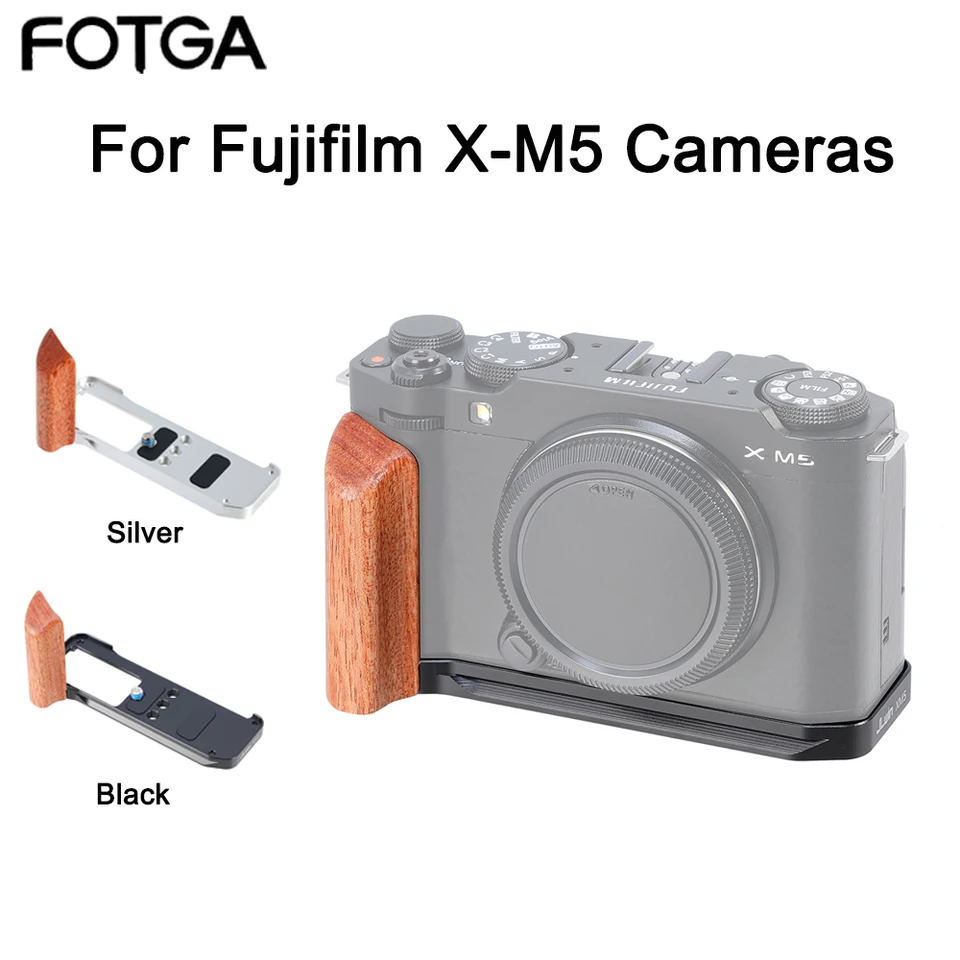 Fotga pre kamery Fujifilm X-M5 Rýchle uvoľnenie L Platnica Camera Camera Drevená priľnavosť Arca Švajčiarsky statív držiak RR pre Fuji XM5 Plat
