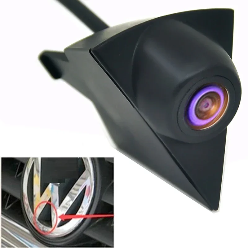 Fotoaparát v prednom pohľade pre auto pre VW Volkswagen Golf Jetta Touareg Passat Polo Tiguan Bora Witerproof Wide Stupel Logo Vstavané
