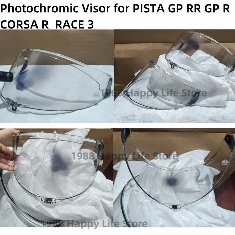 Fotochromické štíty Visorové šošovky pre AGV Pista GP R GP RR CORSA R RACE3 RACE3 HELME GLEATHELEFIND PRÍSLUŠENSTVO PRÍSLUŠENSTVO