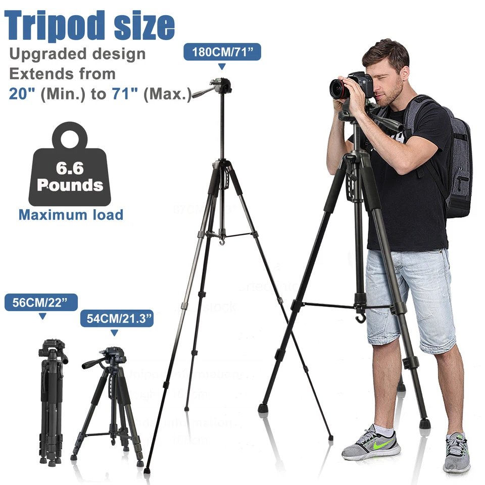 Fotografický statív 180 cm mobilných telefónov TRODOBILNÝ TRODOM CAMERA pre Xiaomi Huawei iPhone pre video/dslr/kánon