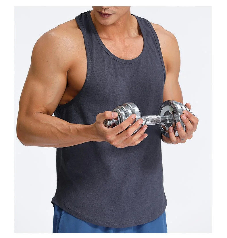 Four Seasons Pánske bežecké priedušné tank Top Youth Fit Sports Fitness Youth Leisure bez rukávov Top bez rukávov