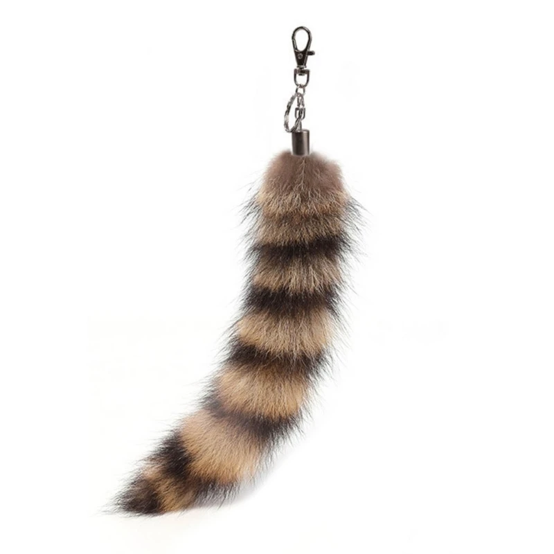 Foxes racoon chvost Keychain Ženy Klávesové kľúče krásne kožušiny pre batohovú kabelku dropspingpping