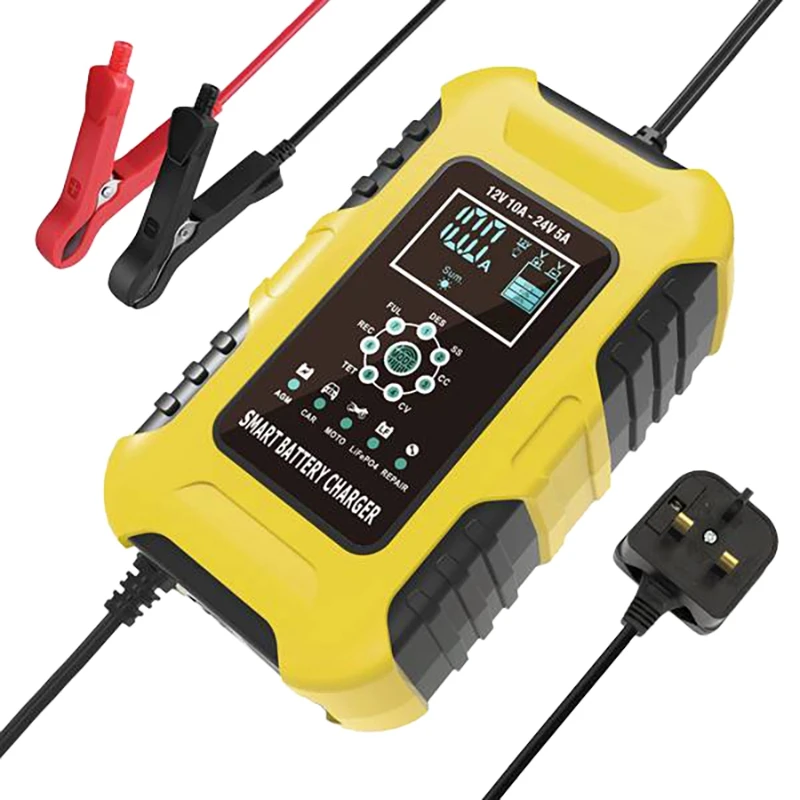 FOXSUR 12V 10A nabíjačka batérií 24V 5A SMART AGM GEL LIFEPO4 MF EFB CA CA OPRAVA PULSE OLDA