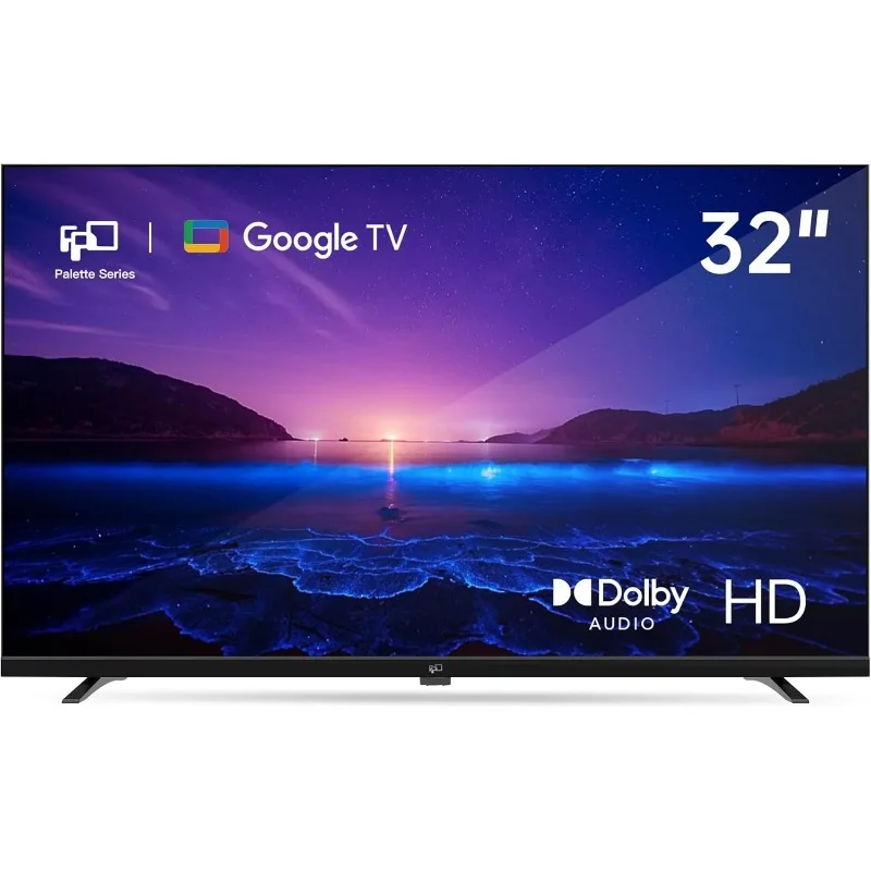 FPD 32-palcový inteligentný TV Google TV 720p so zabudovanými službami Google Play a Google Cast-In, HDR 10 Dolby Audio Voice Remote Stream Live TV TV