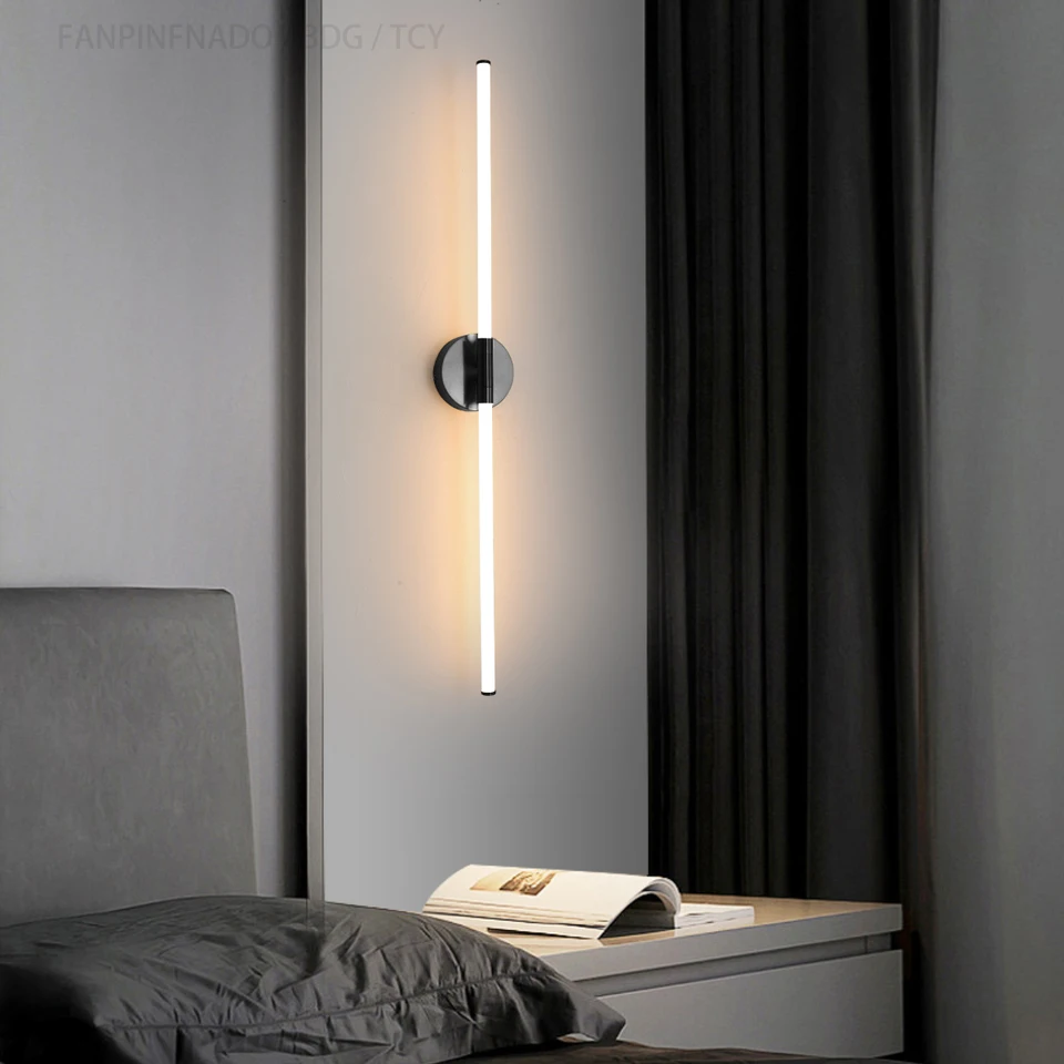FPFD Čierna LED LED dlhá stena LAMP LAMP Obýva
