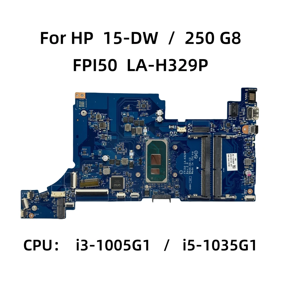 FPI50 LA-H329P pre HP 15-DW 250 G8 LAPTOP základnej dosky s I3-1005G1 I5-1035G1 CPU DDR4 UMA L86465-601 M31103-601