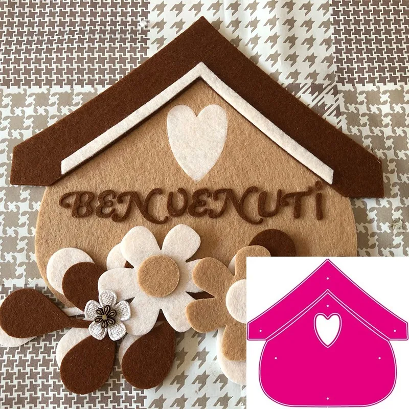 Frame House Metal Cut Dies Stencils for Scrapbooking Stamp/Foto album Dekoratívne reliéfové reliéfy DIY papierové karty