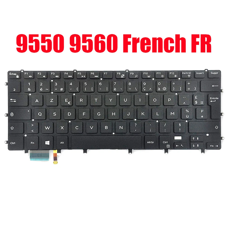 Francúzska klávesnica pre Dell pre XPS 15 9550 9560 Pre presnosť 5510 5520 0YFNDW YFNDW DLM14L26F0J698 PK131BG2A13