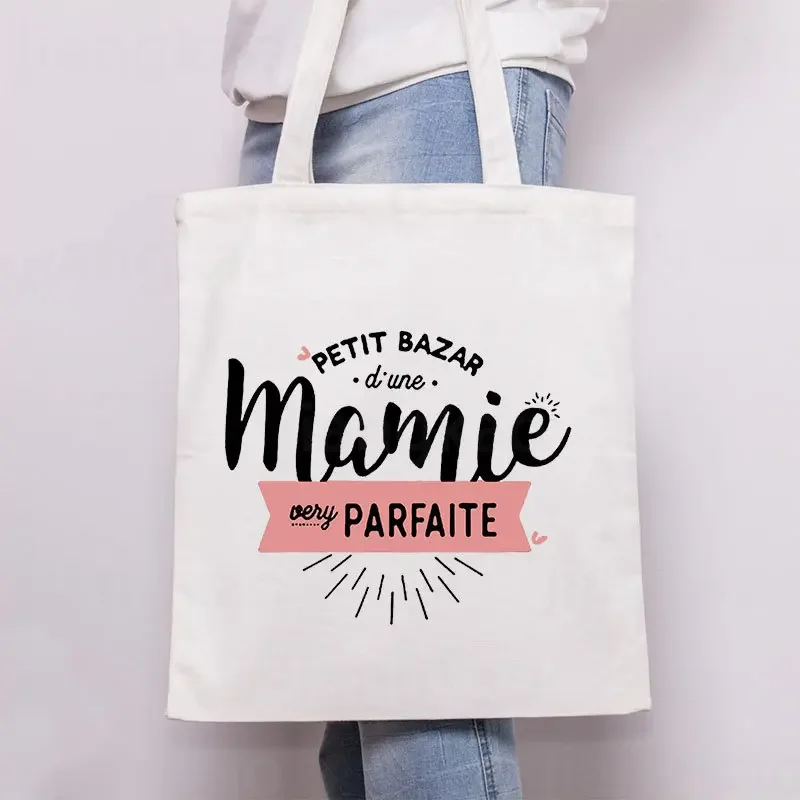 Francúzska mamie tlačová plátno vrecká na plece