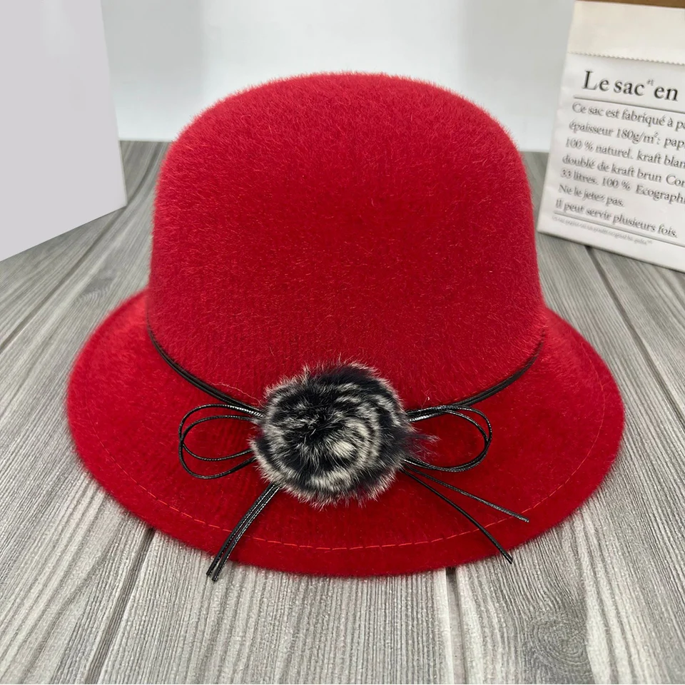 Francúzske ženy fedora klobúk Bowknot Ribbon vlna džez plstené klobúky pre dámy zimná jeseň kaplnka elegantné šaty klobúk banketový nadhadzovač