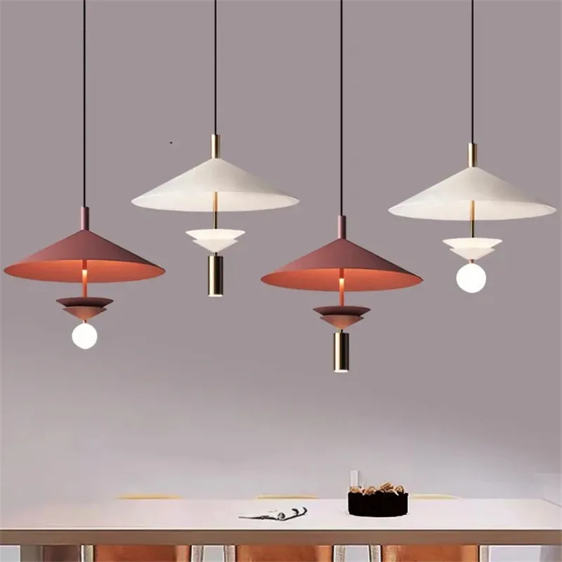Francúzsky dáždnik prívesok Svetlo jedálenský stôl Červená lampa UFO Lamp Obýva