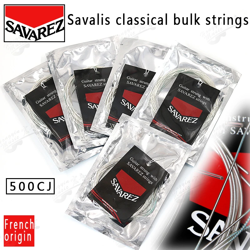 Francúzsky Savrez 500CJ 500CR 500AJ Hromadné klasické gitarové struny Nylon set s vysokými napätými reťazcami