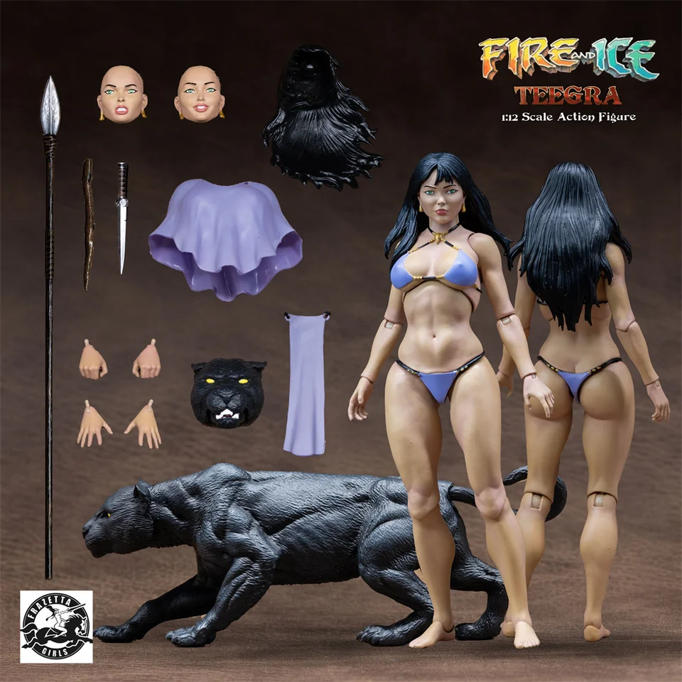 Frazettagirl 1/12 v mierke Teega Ice a Fire s Beast Panther Darkwolf Dcér