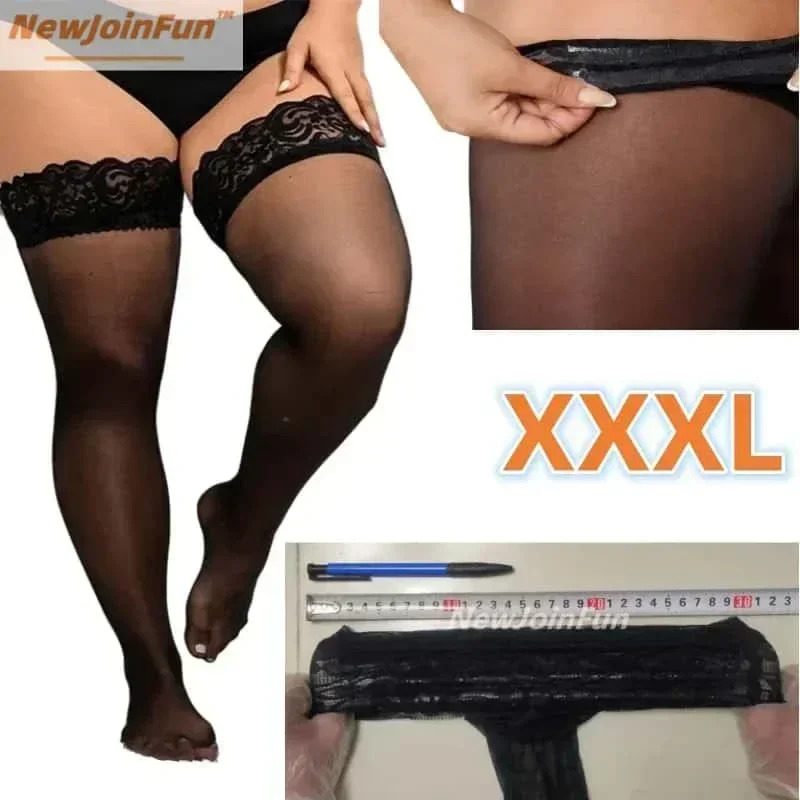 Freeauce žien plus veľkosť plus nadmerne nadmerné čipky veľké pančuchy xxxxxxol koleno stehno vysoké číre rybárske siete dlhé ponožky Sexy