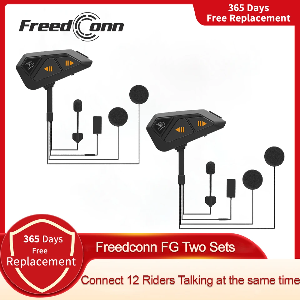 FreedConn FG Motorcycle Intercom Prilba Bluetooth Headset 1000M interphone Communicator