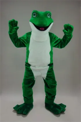 Freeship Mascot pre dospelých Veľká zelená žaba maskot kostýmy Party Party karneval maskot maskota outfit