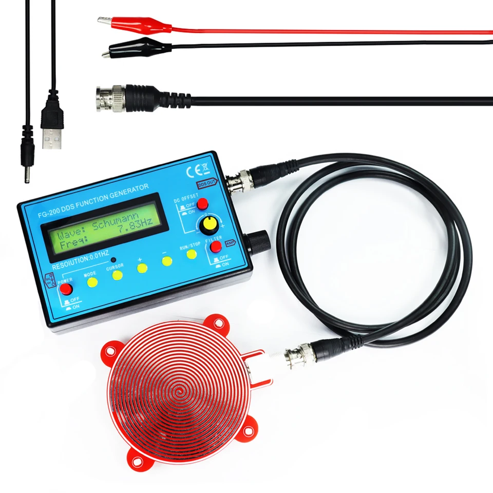 Frekvenčný počítač Frekvencie funkcie FG -200 DDS Frekvenčný počítač 0,01 Hz - 500 kHz SDING MODUL SINE+SHARME+SAWTOOTH WVET