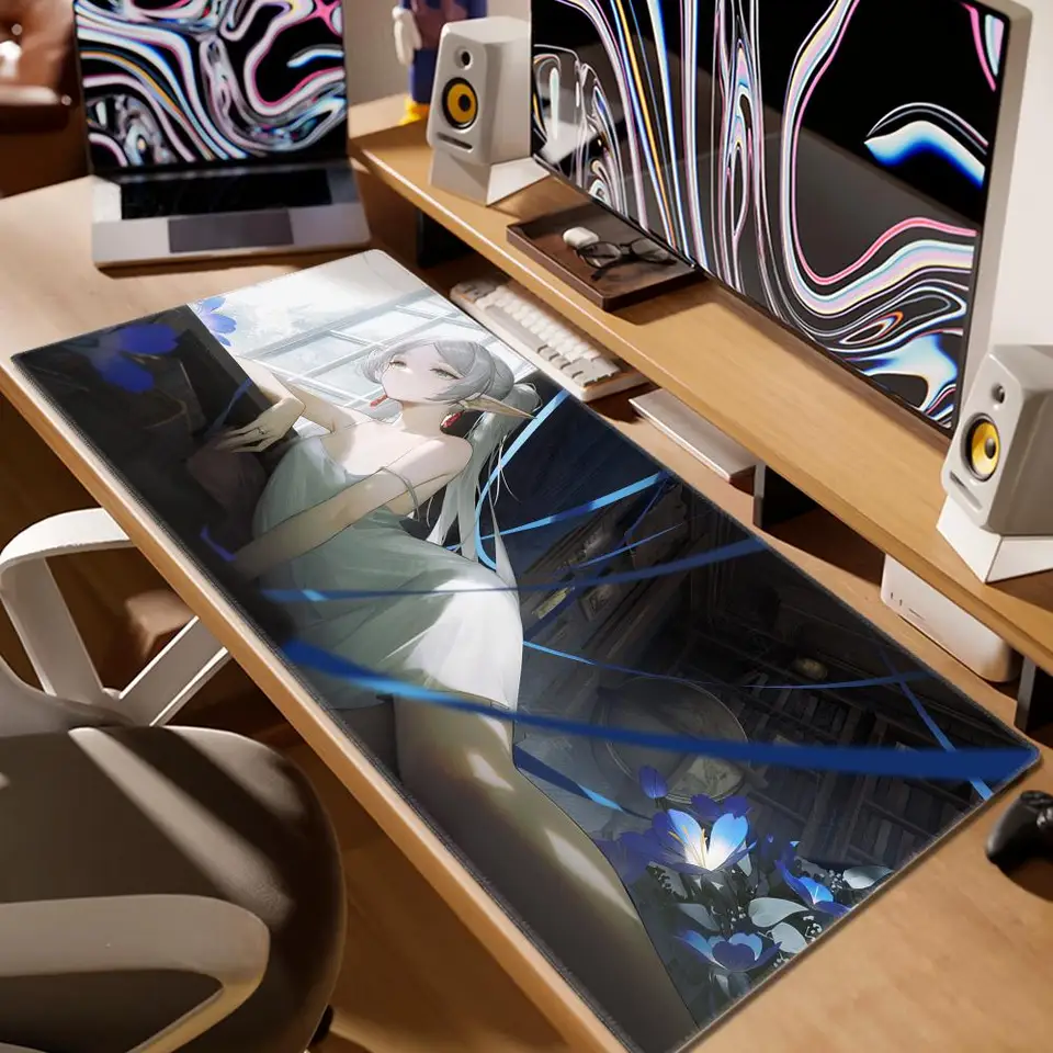 Frieren: Beyond Journey's End MousePad Veľká xxl klávesnica mat stola MAT Študenti Gamer Desktop MousePad Gaming Mouse Mouse Pad Spálňa