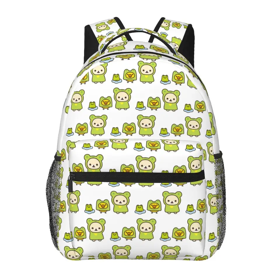 Frog Rilakkuma a priatelia! Batohy chlapci dievčatky Bookbag Detské tašky Školské tašky NAPOHLASŤ RUCKSACK BAG VEĽKÁ KAPALITA