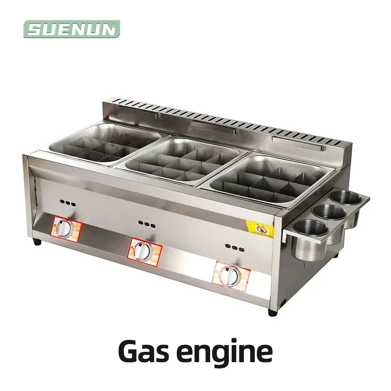 FRYER Commercial Stall plyn oden stroj plyn pikantný horúci hrnca vyprážané špajdle kuracie kotlety horúce rezance špajle voňavé fritézy