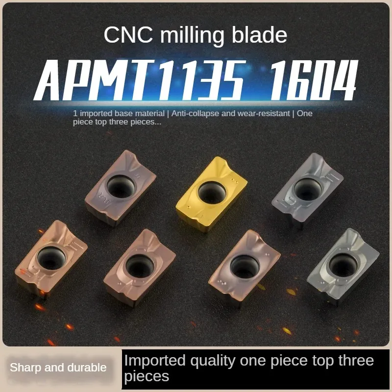 Frézka vložka APMT1604 CNC frézka Cutter Blade APMT1135 frézka hlava frézka frézka zrna R0.8 Cutter