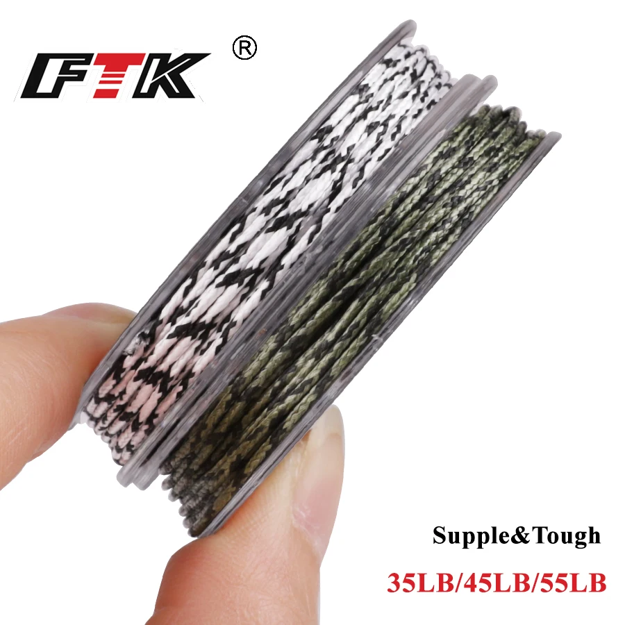 FTK 10M Leadcore CARP Rybárske náradie Rybárske kaprové rybárske linky 35 lb 45lb