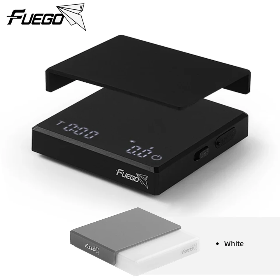 Fuego Coffee Scale s časovačom, nabíjateľná 0,1G presná stupnica pre espresso a kávu nalievanie, prenosné 3 režimy Digital Kitchen