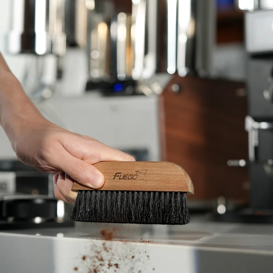 Fuego čistiaca kefka Espresso stroj Prách kefou drevené rukoväť a prírodné štetiny kaviarne Brushes Domáce barista doplnky