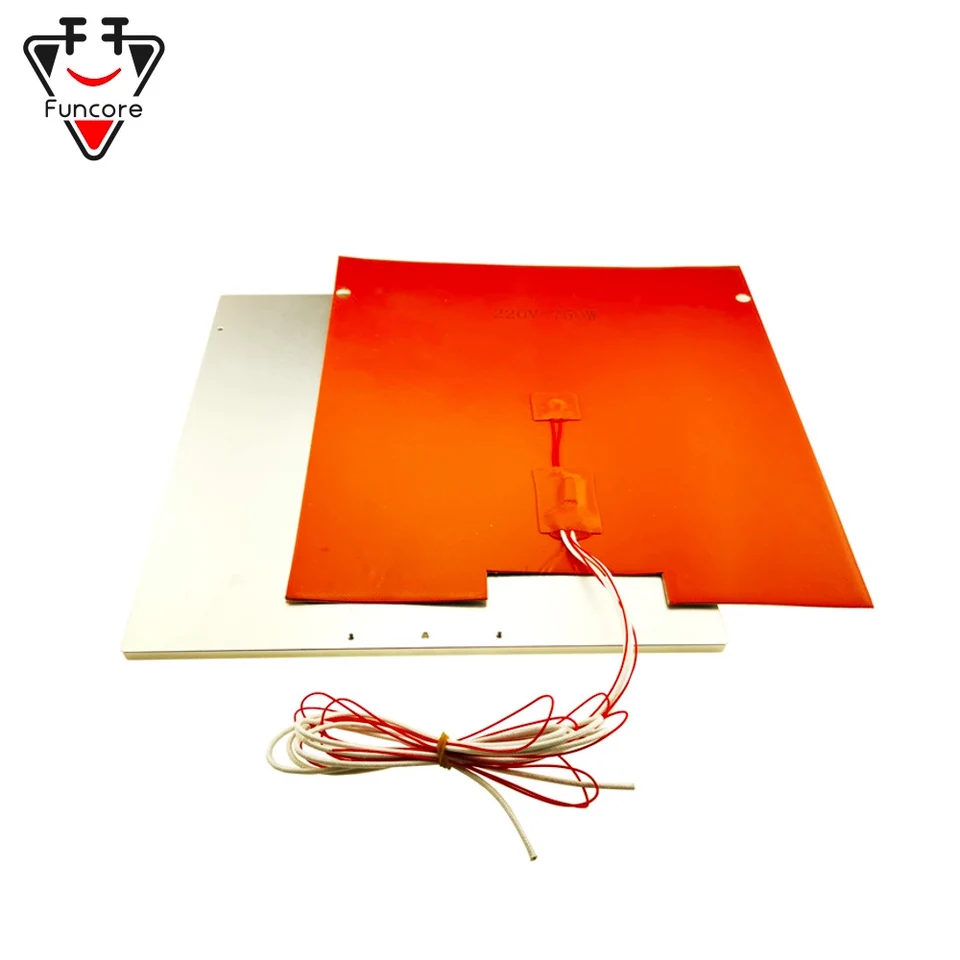 Funcore Voron Trident Silikone Ohriečko s horúcim posteľným tanierom Super plochý hliníkový výstavba doštičky 8 mm hrúbka