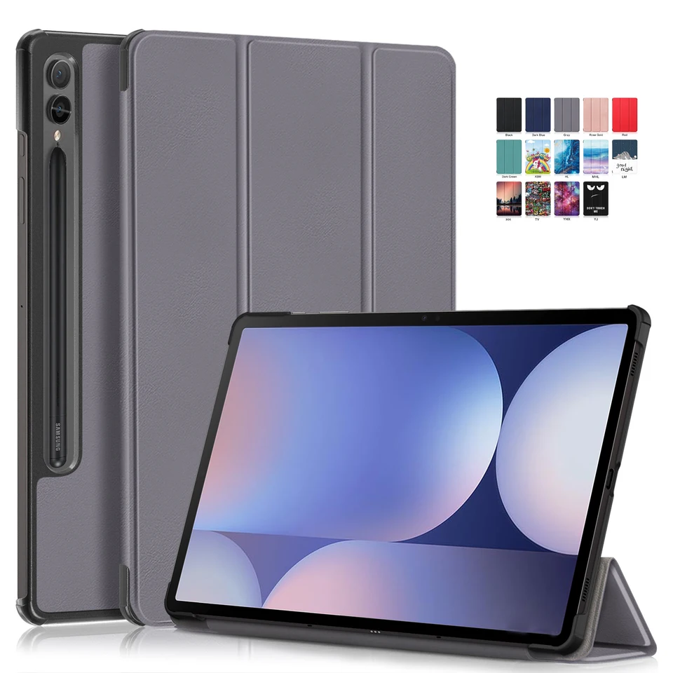 Funda for Samsung Tab S10 plus puzdro 12,4 palca Trifold Leather Hard Smart Cover pre Coque Galaxy Tab S10 plus puzdro SM-X820 x826b