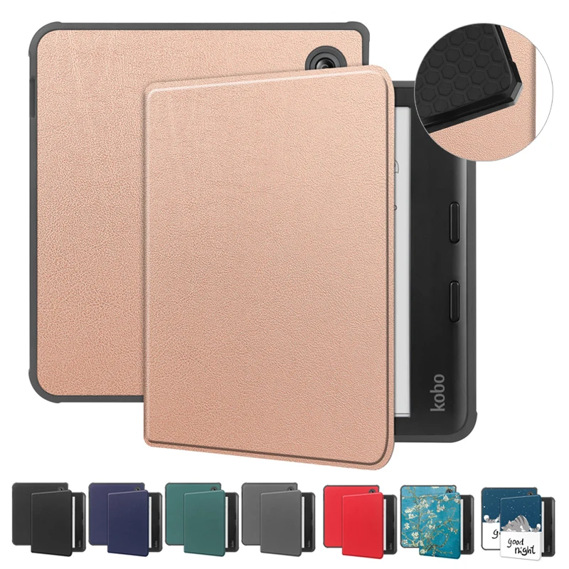 Funda pre Kobo Libra farebné puzdro 7 palcov PU kožené tpu spätné flip cover pre Coque Kobo Libra Color 2024 Case Ebook Cover