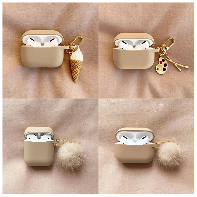 Fundas pre AirPods 1 2 3 4 puzdro roztomilé paleta zmrzliny prívesok Keyring pre slúchadlá pre AirPods Pro 2 Silikónové slúchadlá