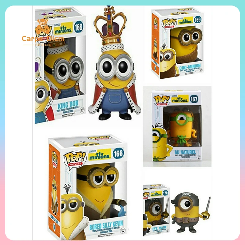 Funko pop Despicable Me Minions 3 Kings Originálne piráti Kevin Minions Figuríny Desktop Decoration Figure Darček