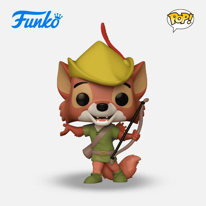 Funko pop Disney Action Figures Animovaný Robin Hood Nottingham Kids Fairy Tale Toy Model Doll Ornament Pár sviatočných darčekov