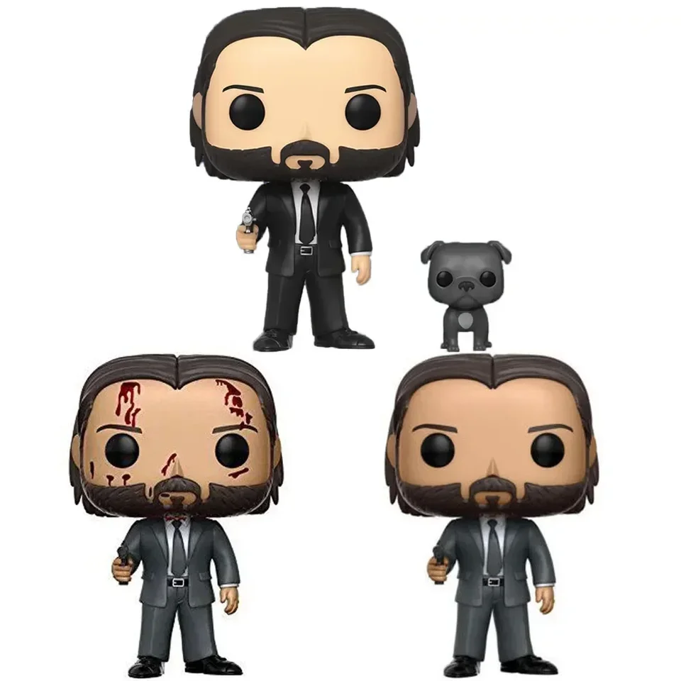Funko pop filmy John Wick #387 Akčné figúrky Hračky Hračky Cool John Wick so psom #580 Figuras Model Collection Gifts Deti