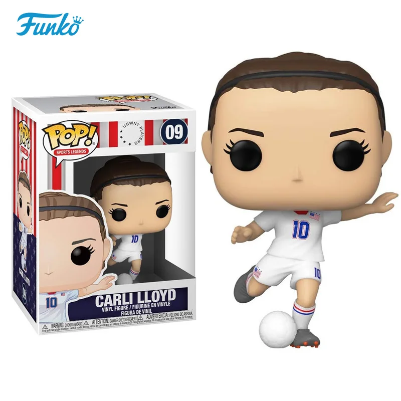 FUNKO POP Vinyl FIRURINE Futbalový hráč Americký futbalový tím ženského futbalu Carli Lloyd Collection Action Figur
