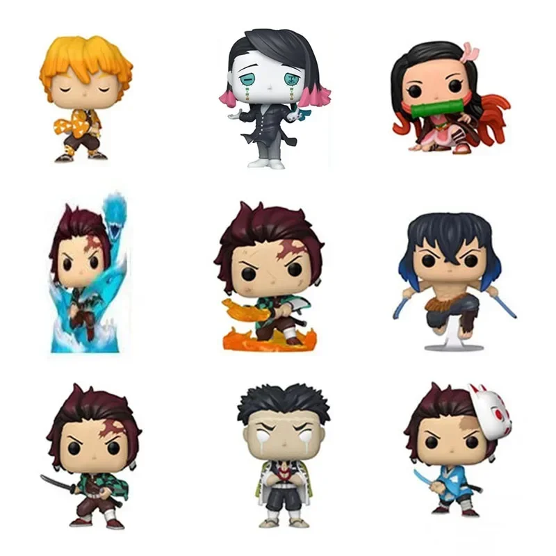 Funko Popde Mon Slayer Gyomei Himejima 1091# Nezuko Kamado 868 Inosuke Hashira 875# Tanjuro Kamado 1255# PVC Model Toy Kid Gift