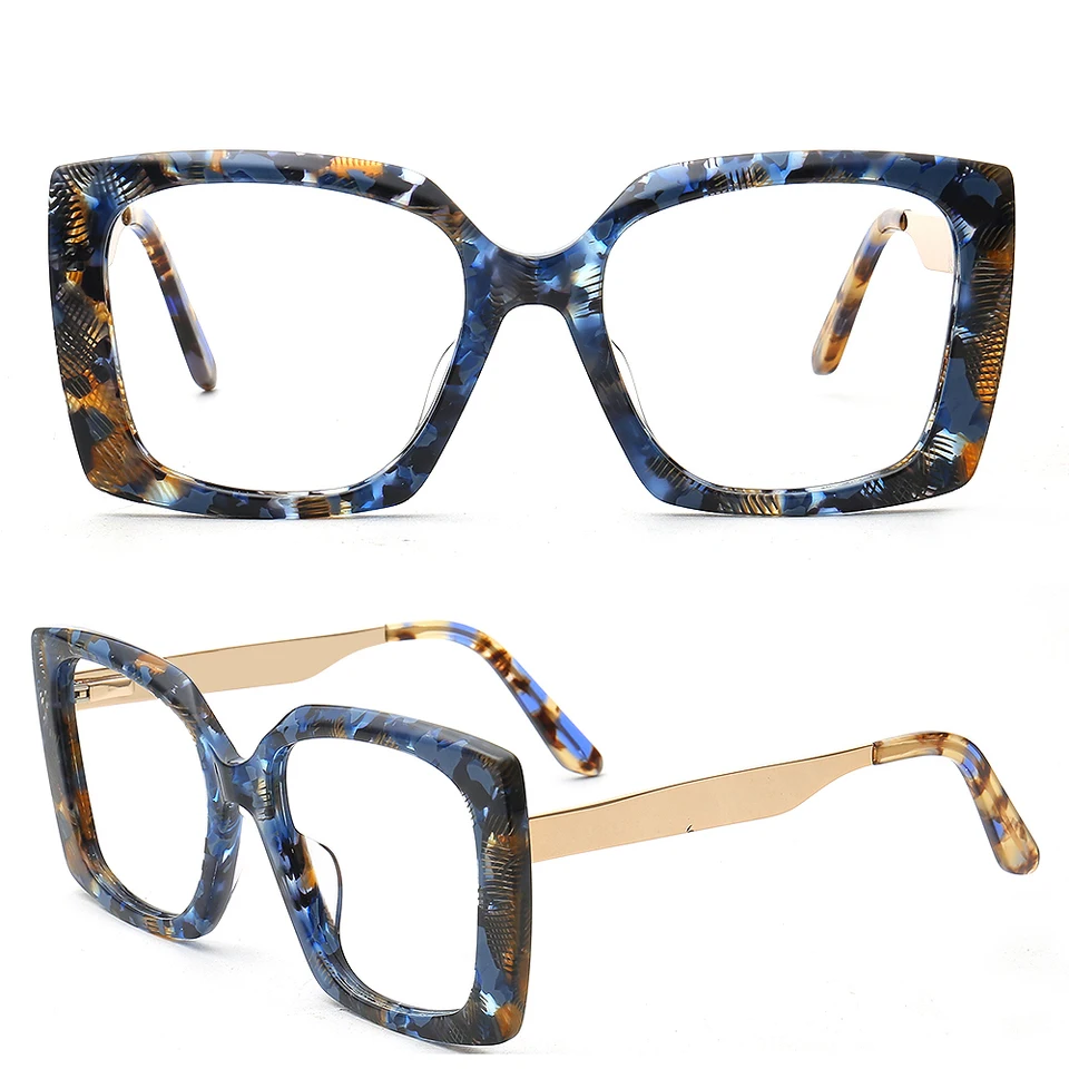Funky ženy okuliare Framy ženské mačacie okuliare Frames predpis nadmerne nadmerne optické okuliare korytnaté okuliare motýľ