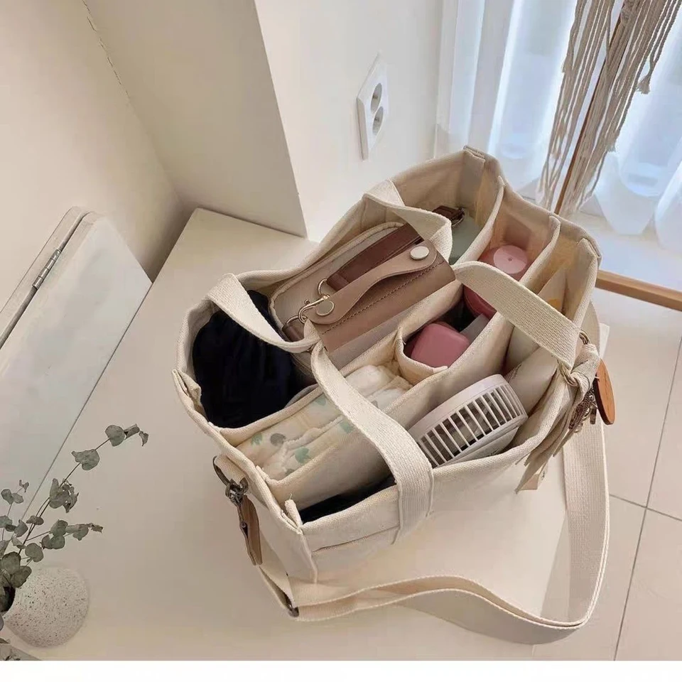 Funkčná veľká kapacita plátna Mommy Bag Prenosná vonkajšia viacer