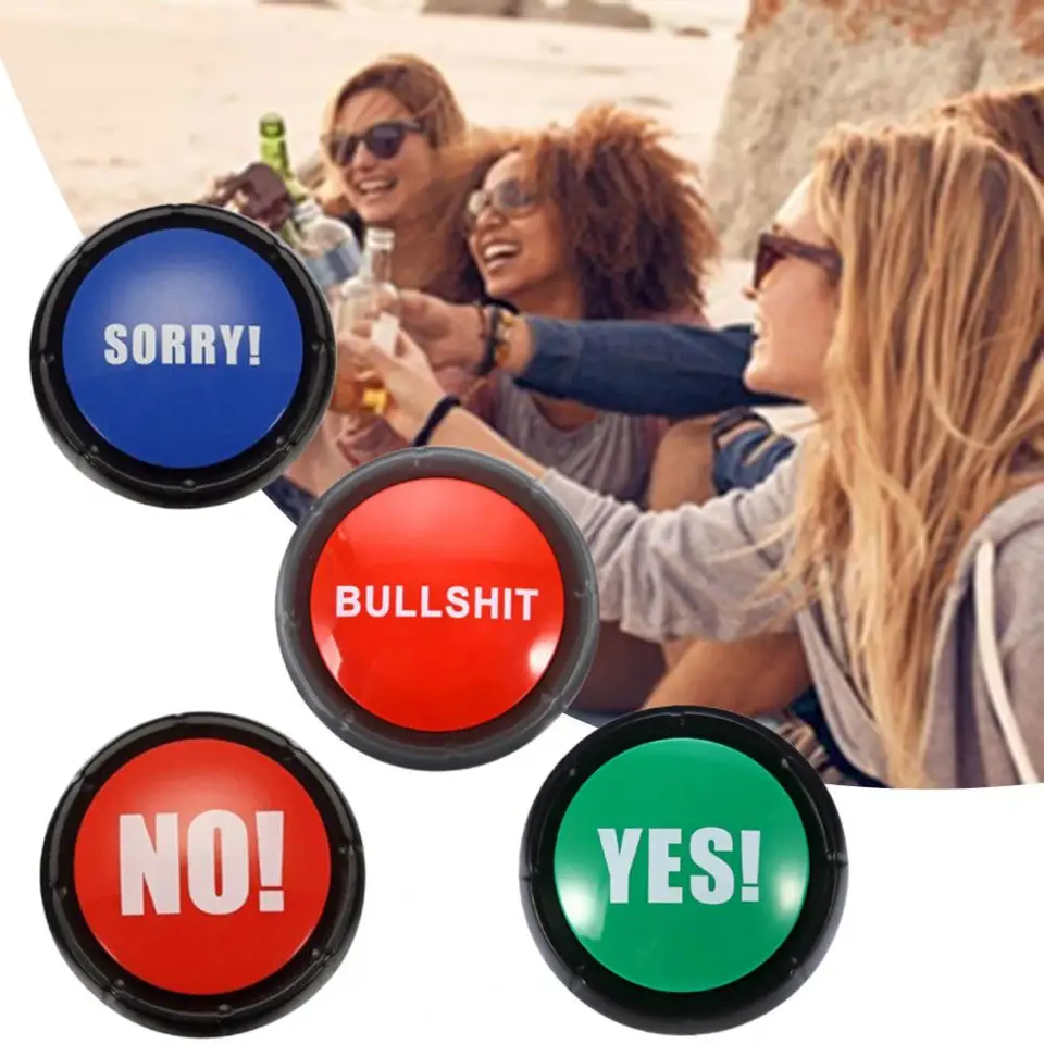 Funny Talking Button Nie Prepáč áno