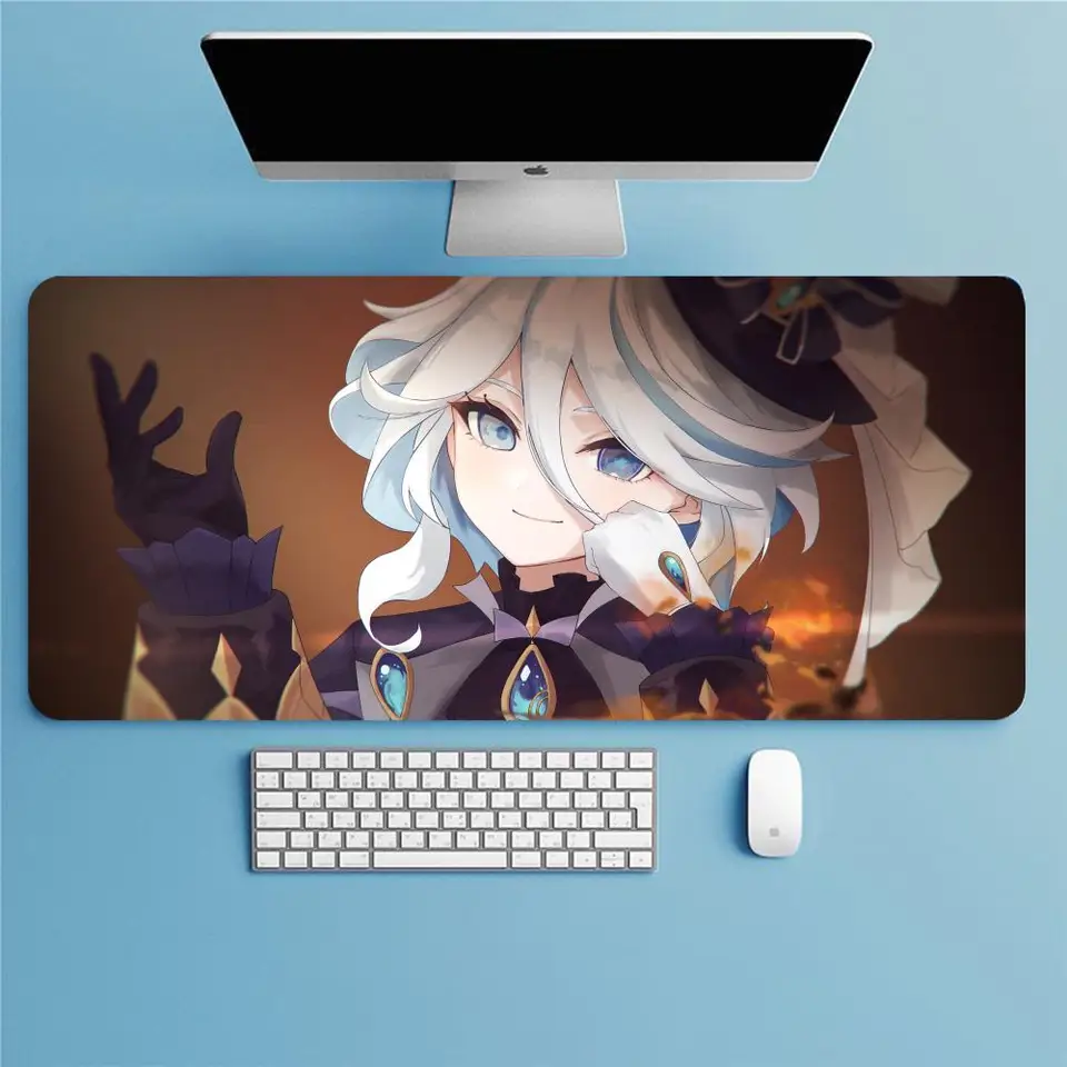 Furina Genshin-Impact Mouse podložka pre kancelársku kobercovú myš Mouse Mouse MAT XL Computer PATICKÁ MOSÍM PAD Desk MAT PAD PAD NAPLATÝ