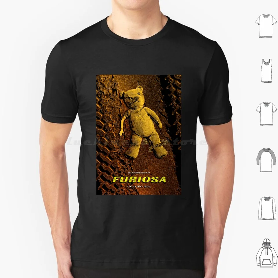 Furiosa Mad Max sága inšpirovaný dementus dementus medvedíka tričko s veľkou veľkosťou 100% bavlna šialená max.