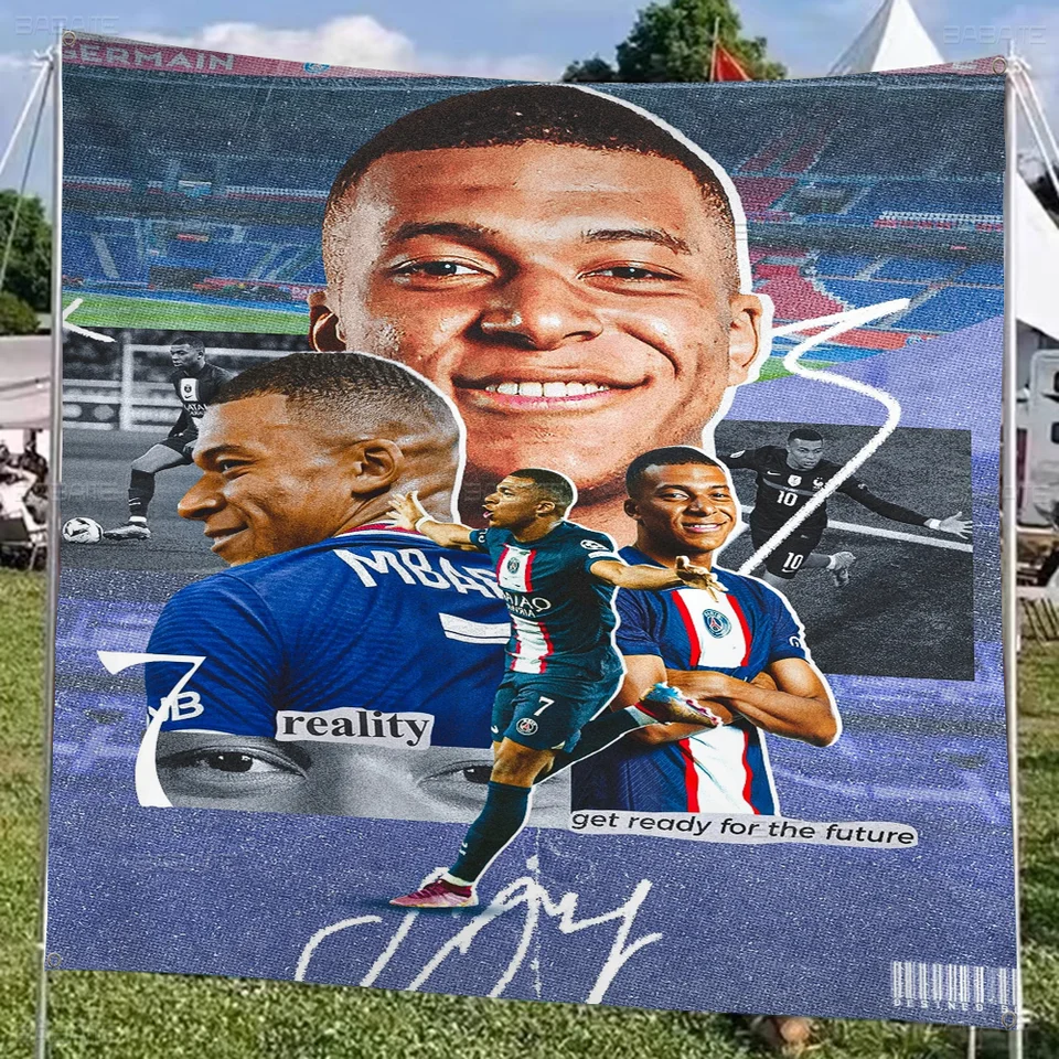 Futbal cool-mbappe s-Superstar Cartoon Flag Wall zavesenie banner dekorácia domácnosť Domovod dekorácie