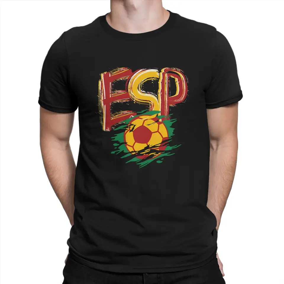 Futbalová hra Španielsko Hip Hop Hop Tshirt Španielsko Futbalové príležitostné tričko letné veci pre dospelých