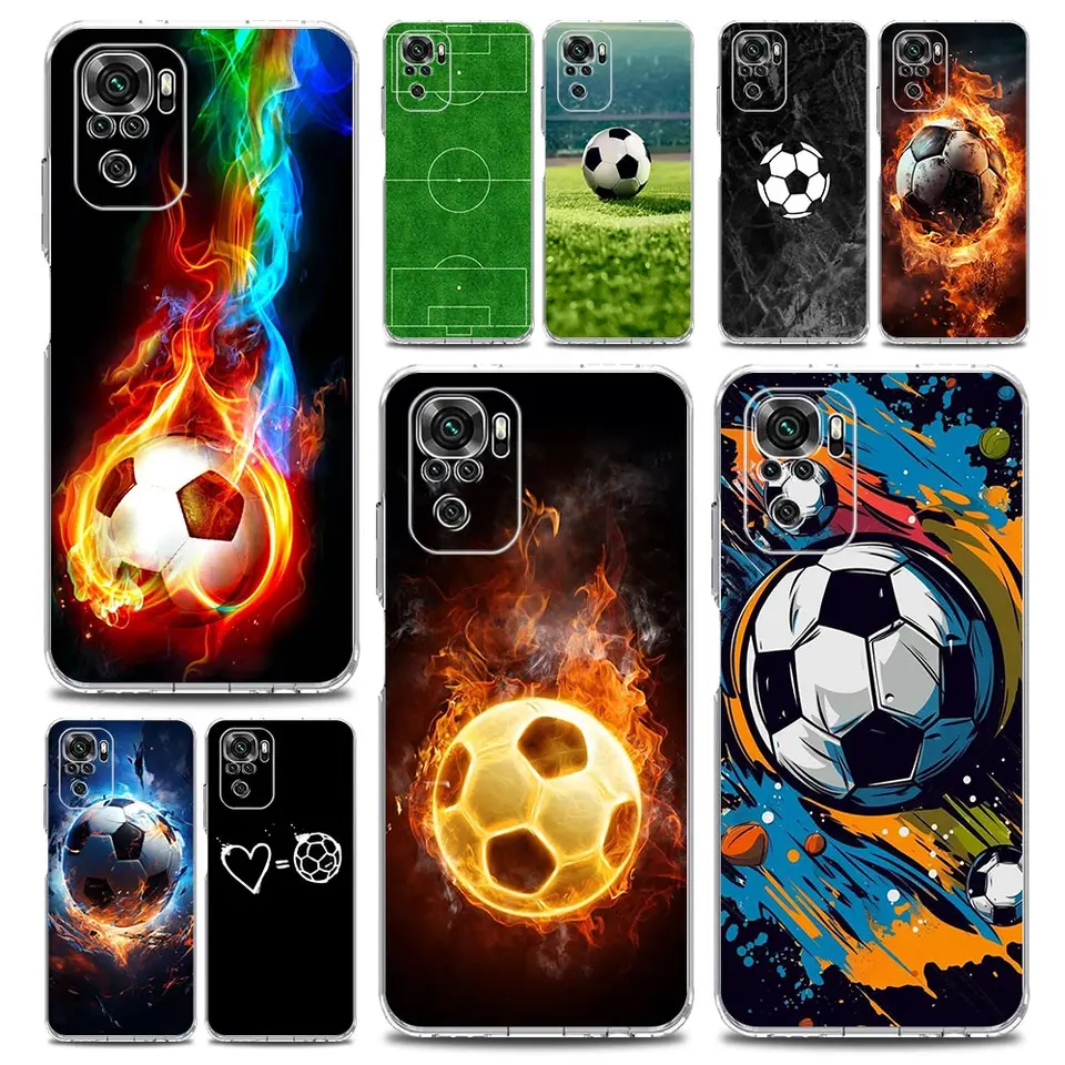 Futbalová vášeň futbalová loptička pre puzdro pre Xiaomi Redmi Poznámka 13 12 5G 9S 9 8 10 11 Pro 4g 9t 13c 12c 10c 9c 9a 7 Clear Cover