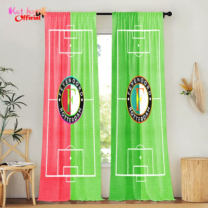 Futbalové ihrisko futbalové ihrisko Feyenoord Football Field Curtains Obýva