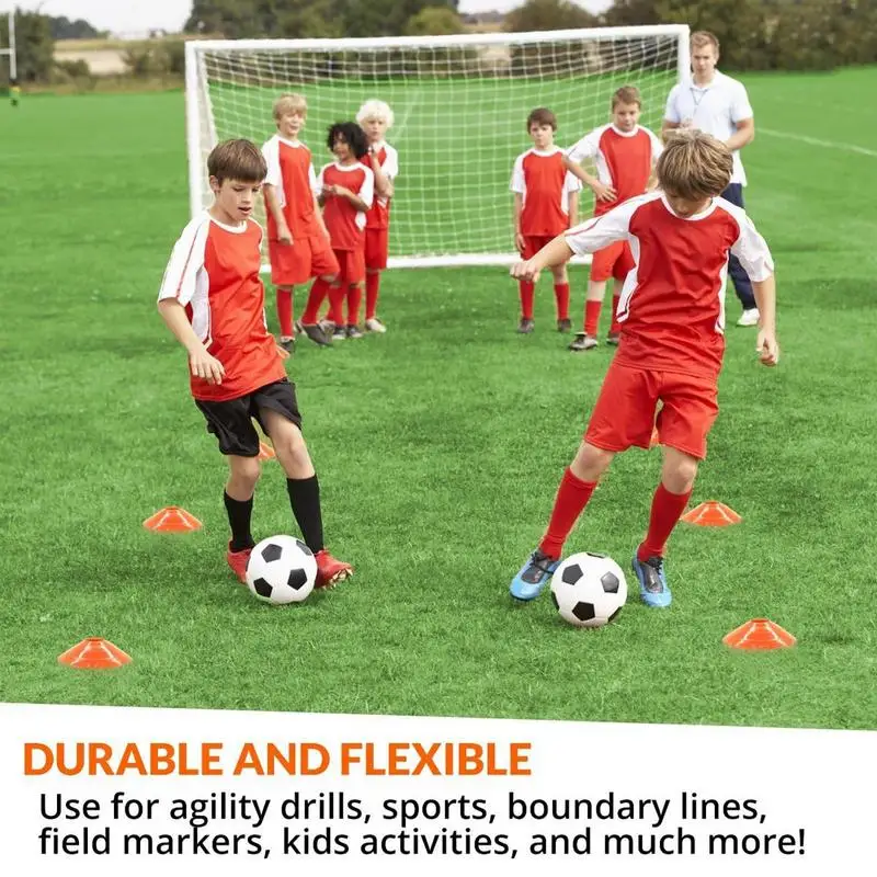 Futbalové kužele na ihrisku 50x futbalové kužele s úložným taškom na halené pole pre agility Training futbalové basketbalové deti
