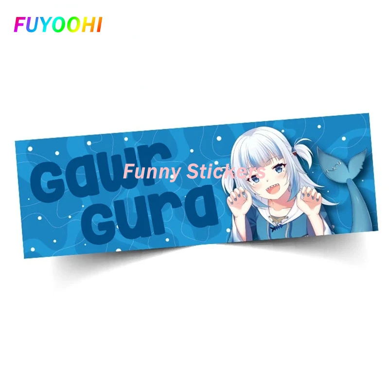 Fuyoohi Exteriér/ochrana módne nálepky Gawr Gura Hollolive Slap Stickers Chladka