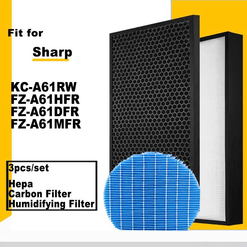 FZ-A61HFR FZ-A61DFR FZ-A61MFR zvlhčujúci filter filter uhlíka na uhlíkovom uhlíku HEPA vzduchový filter pre ostré čistiteľstvo KC-A61RW